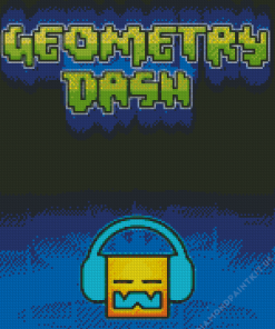 Geometry Dash Game Poster Diamond Painting