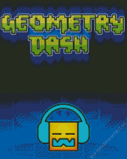 Geometry Dash Game Poster Diamond Painting