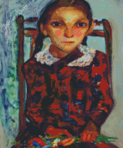 Girl With Flowers By Irma Stern Diamond Painting