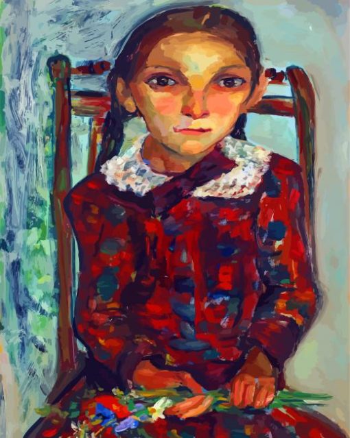 Girl With Flowers By Irma Stern Diamond Painting