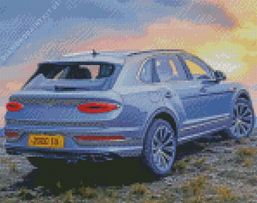 Gray Bentley Car Diamond Painting