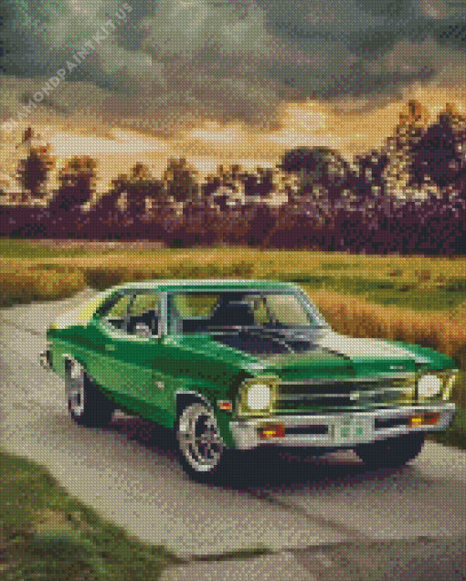 Green Vintage Nova Diamond Painting