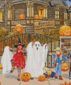 Haunted Halloween House Diamond Painting