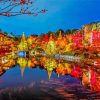 Mejiro Autumn Garden Lightup Diamond Painting