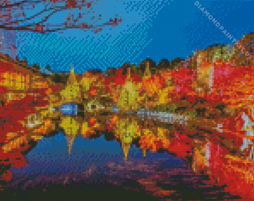 Mejiro Autumn Garden Lightup Diamond Painting