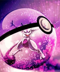 Mewtwo Ball Diamond Painting