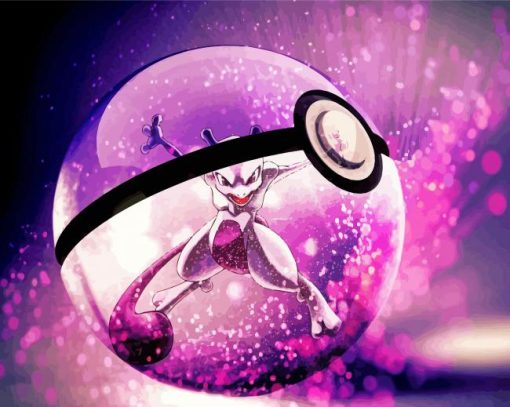 Mewtwo Ball Diamond Painting