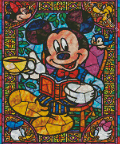 Mickey Mouse Disney Stained Glass Diamond Painting