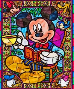 Mickey Mouse Disney Stained Glass Diamond Painting