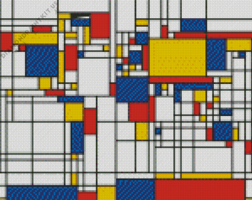 Mondrian Square Art Diamond Painting