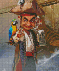 Mr Bean Pirate Diamond Painting