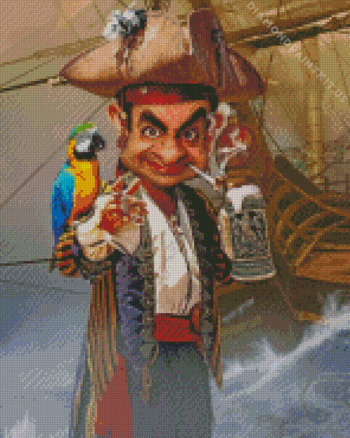 Mr Bean Pirate Diamond Painting