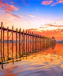 Myanmar U Bein Bridge Diamond Painting