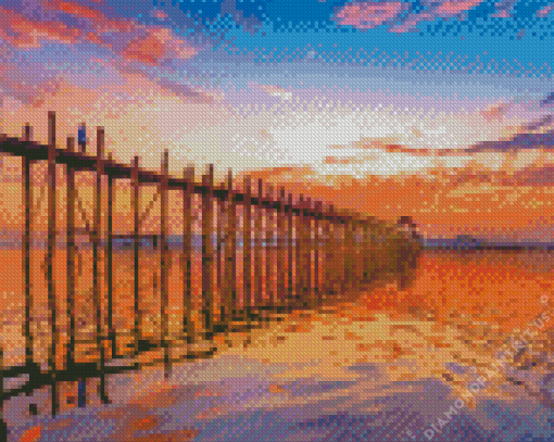 Myanmar U Bein Bridge Diamond Painting