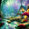 Mystery Forest House Art Diamond Painting