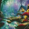 Mystery Forest House Art Diamond Painting