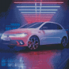 Neon Lights Volkswagen Polo Diamond Painting