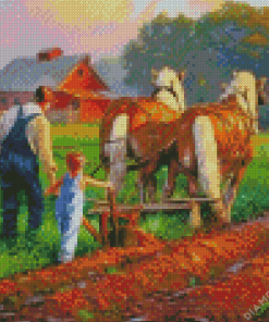 Norman Rockwell Farm Diamond Painting