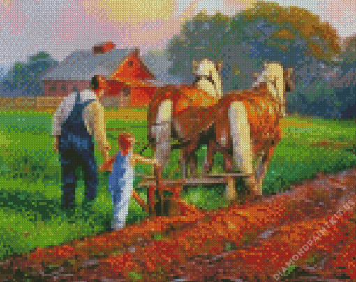 Norman Rockwell Farm Diamond Painting