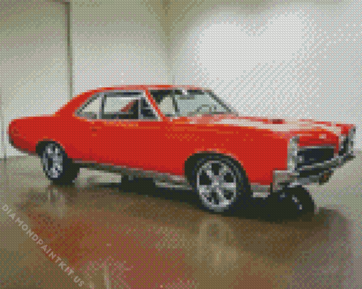 Orange 1967 Pontiac Diamond Painting