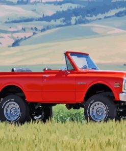 Orange 1972 Chevy K5 Blazer Diamond Painting