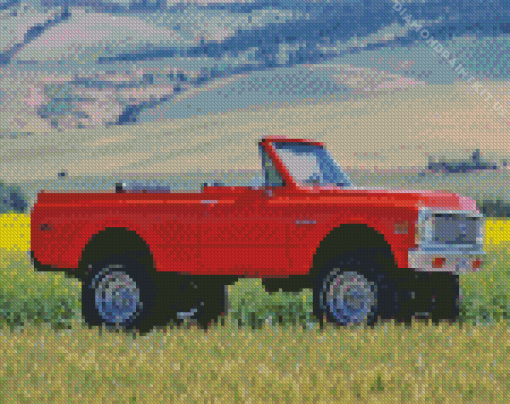 Orange 1972 Chevy K5 Blazer Diamond Painting