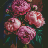 Pink Peonies in Vase Diamond Painting