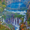 Plitvice Lakes Autumn Diamond Painting