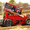 Red 410 Dirt Sprint Car Diamond Painting