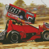 Red 410 Dirt Sprint Car Diamond Painting