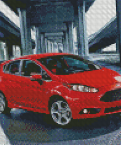 Red Fiesta ST Car Diamond Painting