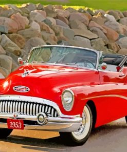 Red Buick Skylark Diamond Painting