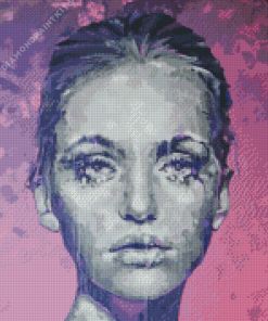 Sad Colorful Girl Diamond Painting