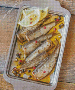 Sardines Metal Plate Diamond Painting