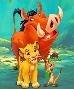 Simba Timon And Pumbaa Lion King Diamond Painting