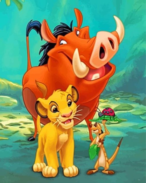 Simba Timon And Pumbaa Lion King Diamond Painting