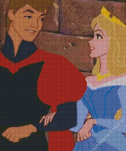 Sleeping Beauty Aurora And Phillip Diamond Painting