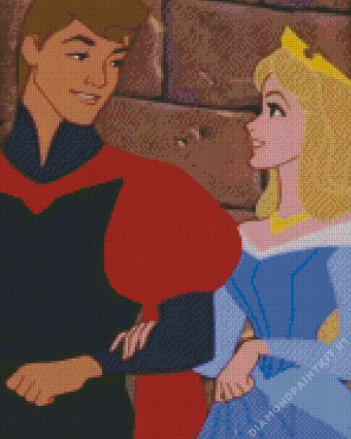 Sleeping Beauty Aurora And Phillip Diamond Painting