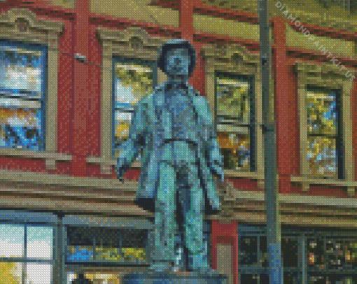 Statue of John Deighton in Gastown Canada Diamond Painting