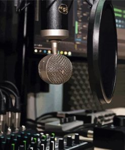 Studio Microphone Rec Music Diamond Painting