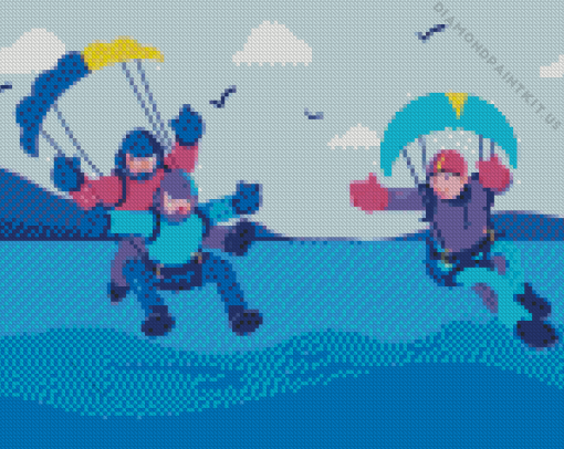 Summer Sport Skydiving Diamond Painting