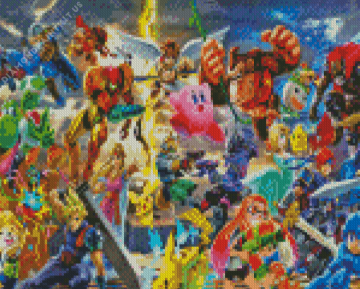 Super Smash Bros Characters Diamond Painting