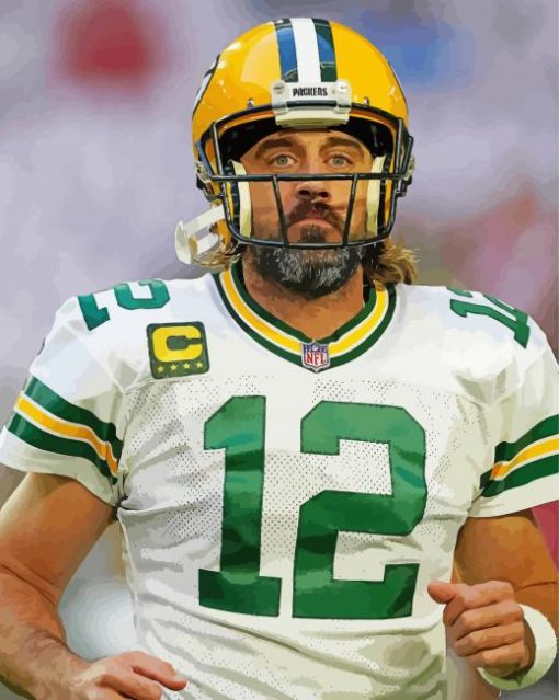 The Footballer Aaron Rodgers Diamond Painting