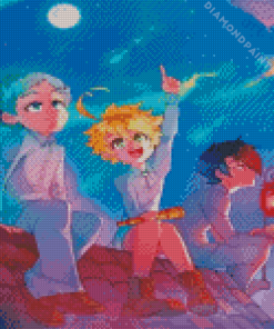 The Promised Neverland Characters Diamond Painting