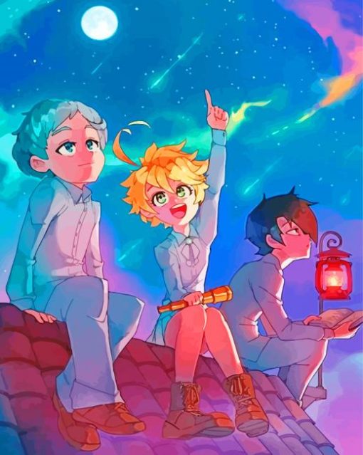 The Promised Neverland Characters Diamond Painting