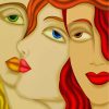 Three Women Faces Art Diamond Painting