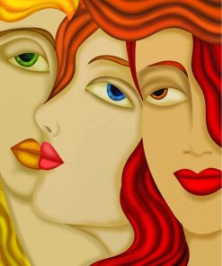 Three Women Faces Art Diamond Painting