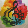 Watercolour Music Note Diamond Painting