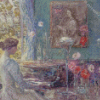 Woman Playing Piano Childe Hassam Diamond Painting