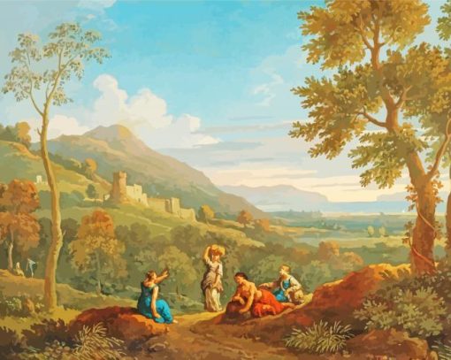 Women Classical Landscape Diamond Painting